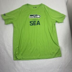 Underormer Combine Authentic Sea Hawks Size 2XL Heatgear Color Bright Green Tee